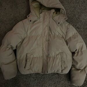Brave Soul Beige Puffer Jacket